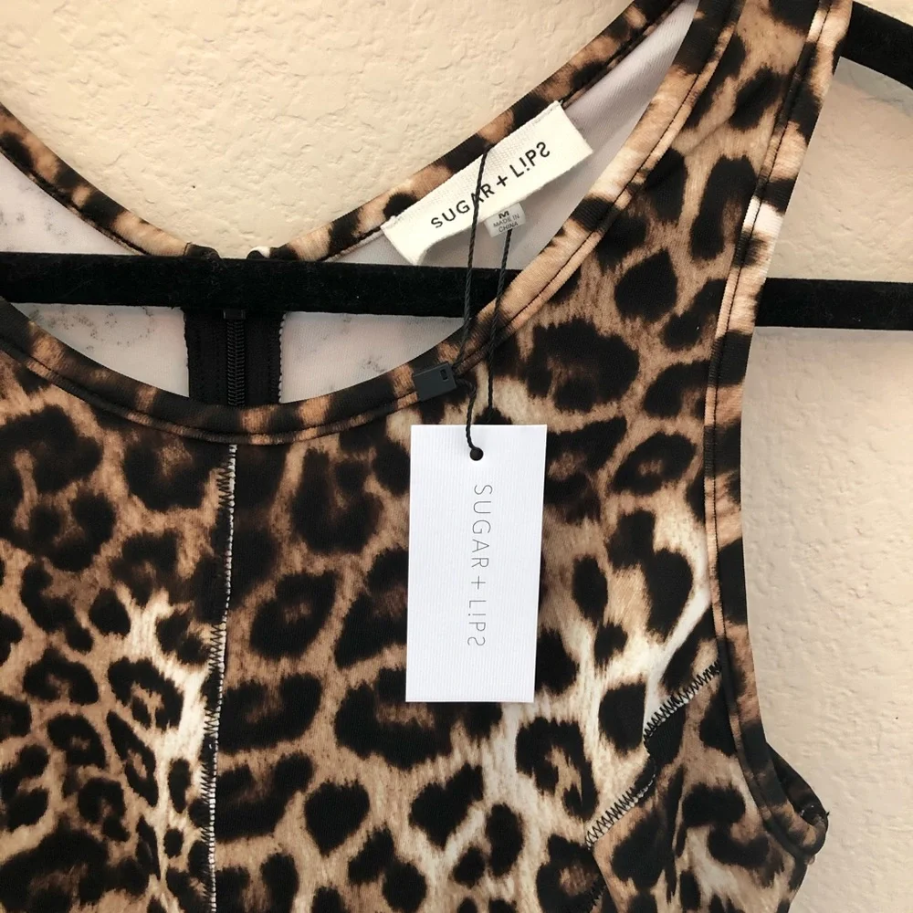 THE PERFECT TRAVEL DRESS LEOPARD PRINT SZ LARGE NWT - Picture 3 of 4